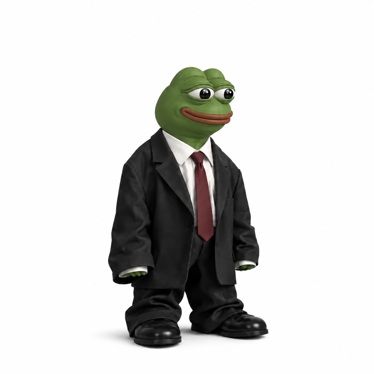 SUIT PEPE in a black business suit